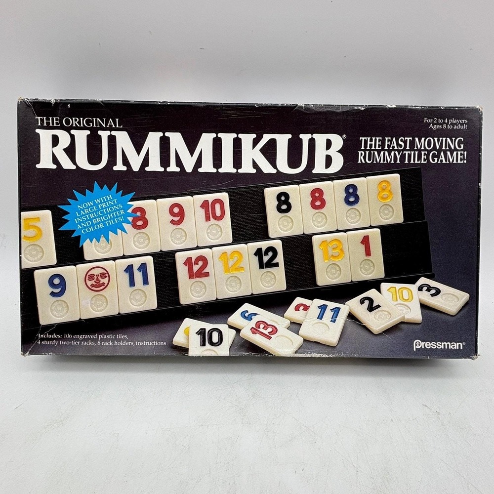 The Original Rummikub 1997 Pressman Rummy Tile Game 106 Tiles COMPLETE Vintage